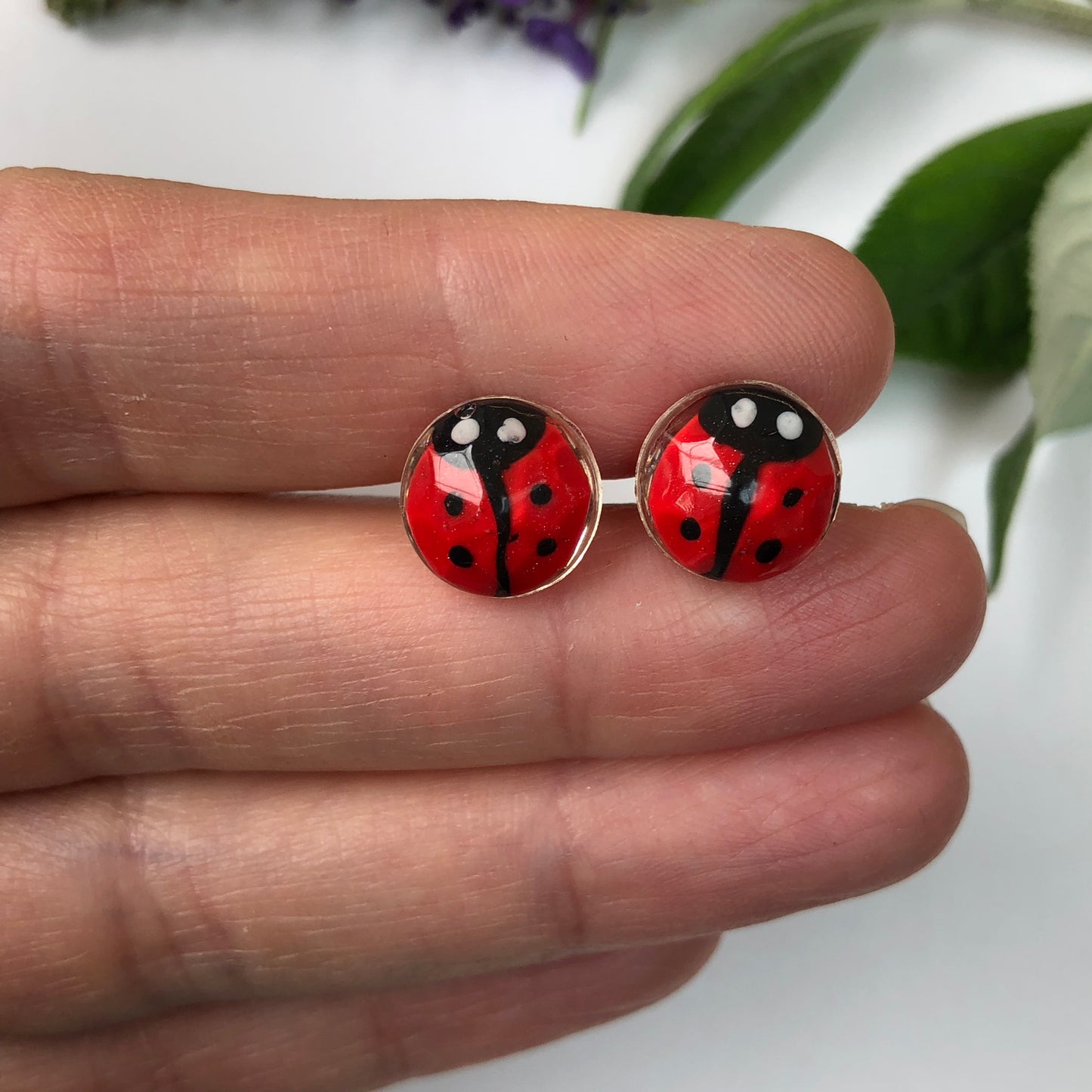 Miniature Handmade polymer clay ladybirds in crystal clear resin stud β¨π Add a whimsical touch to your everyday style with our Miniature Handmade Polymer Clay Ladybird Earrings, beautifully cast in crystal clear epoxy resin. These vibLadybird Stud earringsPadpod & BerrieMy Fairytale GiftsMiniature Handmade polymer clay ladybirds