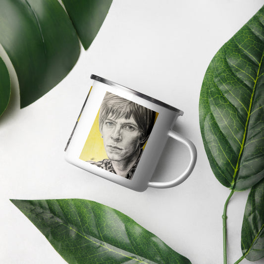 David Bowie pencil sketch - Enamel MugEvery happy camper needs a unique camper mug. It's lightweight, durable and multifunctional. Use it for your favorite beverage or a hot meal, and attach it to your bMy Fairytale GiftsMy Fairytale GiftsDavid Bowie pencil sketch - Enamel Mug