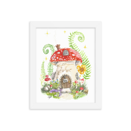 Home Sweet Home Mushroom Fairy House watercolour print - Framed posterMake a statement in any room with this framed poster, printed on thick matte paper. The matte black frame that's made from wood from renewable forests adds an extra My Fairytale GiftsMy Fairytale GiftsHome Sweet Home Mushroom Fairy House watercolour print - Framed poster